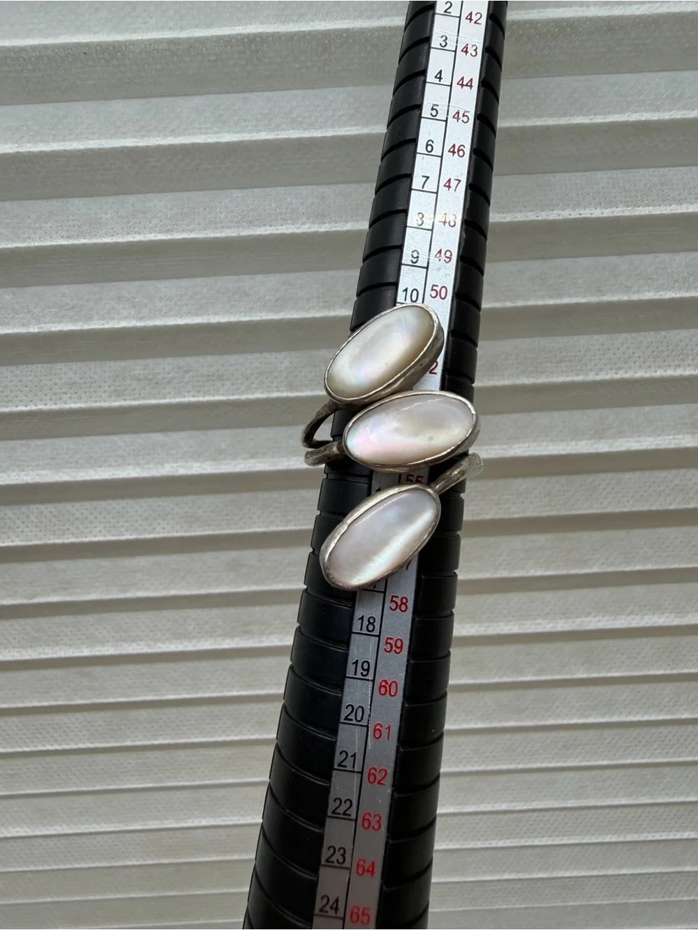 Vintage Mother of Pearl Sterling Silver Ring